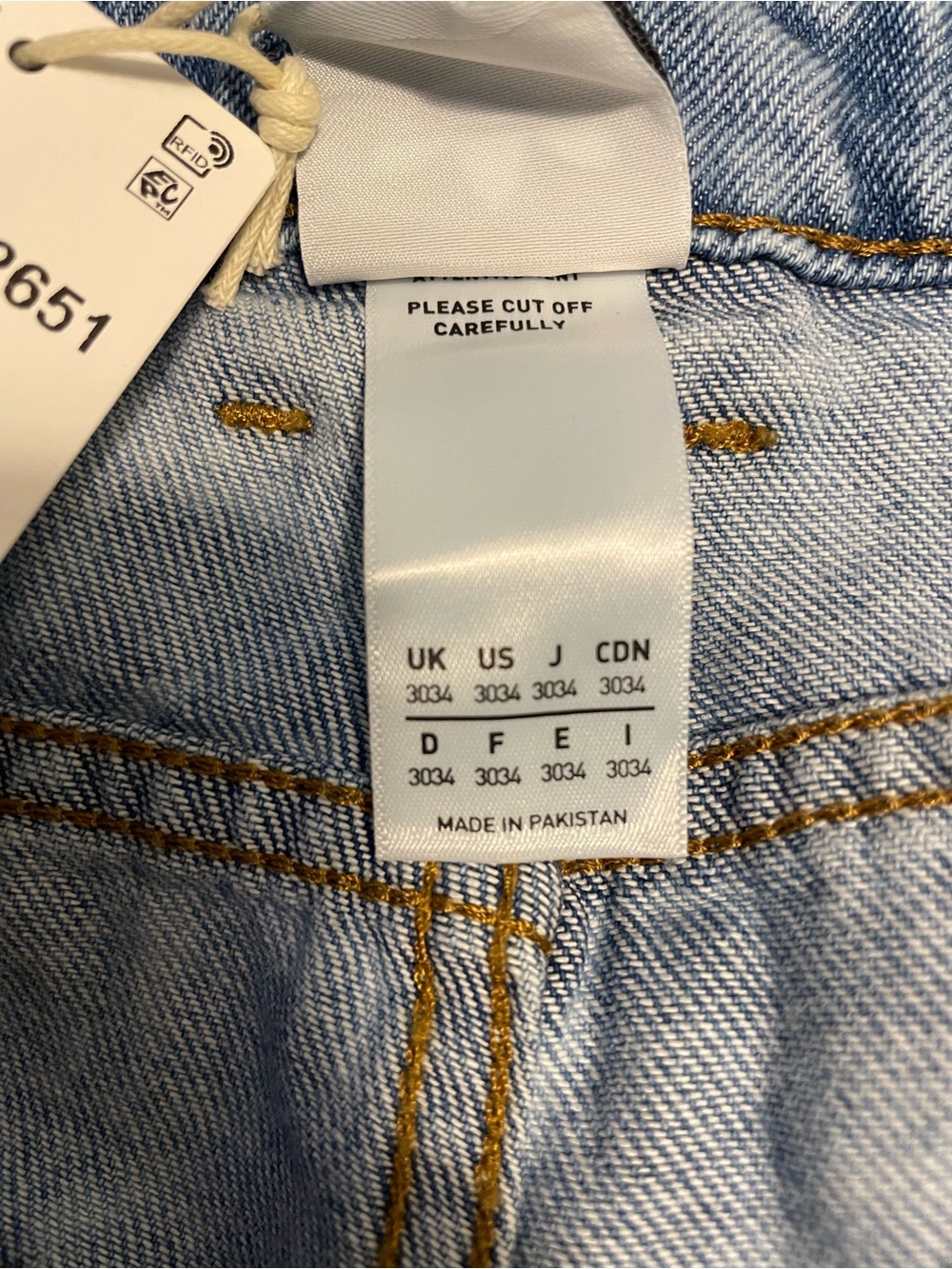 ADIDAS Washed Blue Wide-Leg Jeans with 3 Stripes - Picture 8 of 11